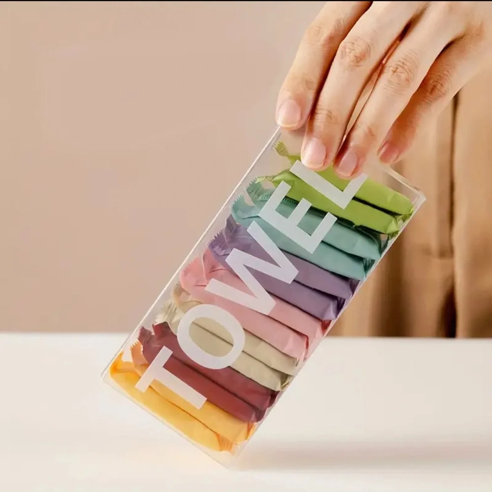 Traveling Mini Towel Set Colorful Portable Disposable Bundle of 3 Boxes